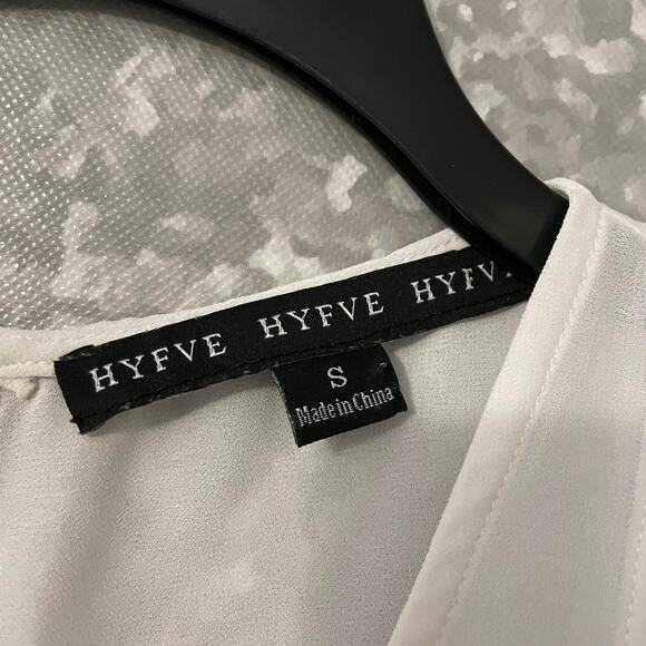 Hyfve Black & White Color Block Back Cutout Tank Top - Size Small - Brown Stripe - Picture 4 of 7